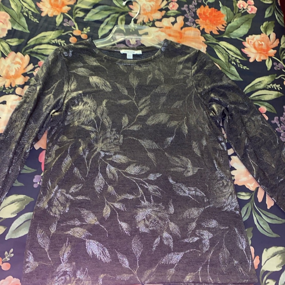 Chico’s Silver Feather Top